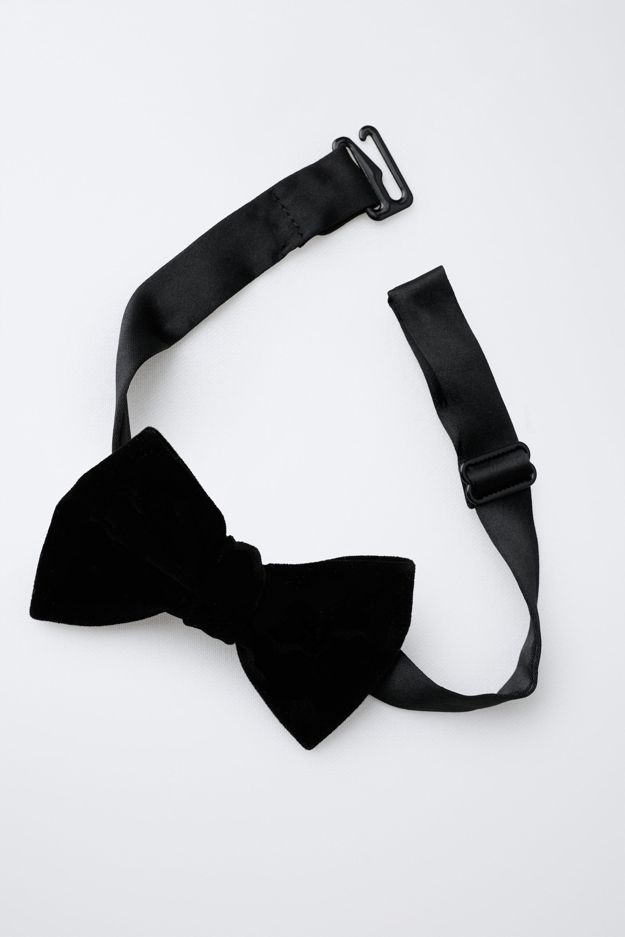 DETACHABLE VELVET BOW TIE SHIRT